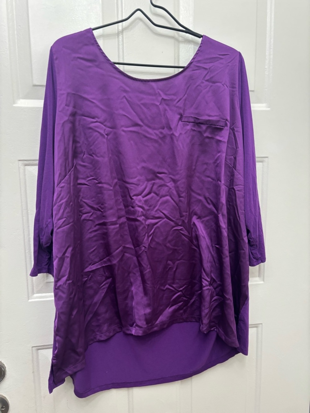 Lane Bryant Purple Scoop Neck Tunic Top